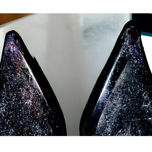 🖤PELLE MODA🖤 SUEDE POINTED SIDE BOW 3.5“ HEELS SLIDE-ON MULE SHOES EUC❣️ - Picture 12 of 12